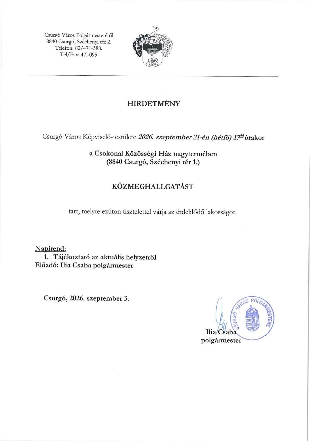 kozmeghallgatas